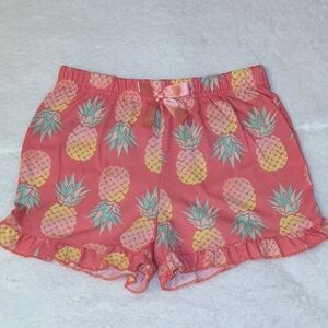 Cuddl Duds Pink Pineapple Print Girl's PJ Shorts